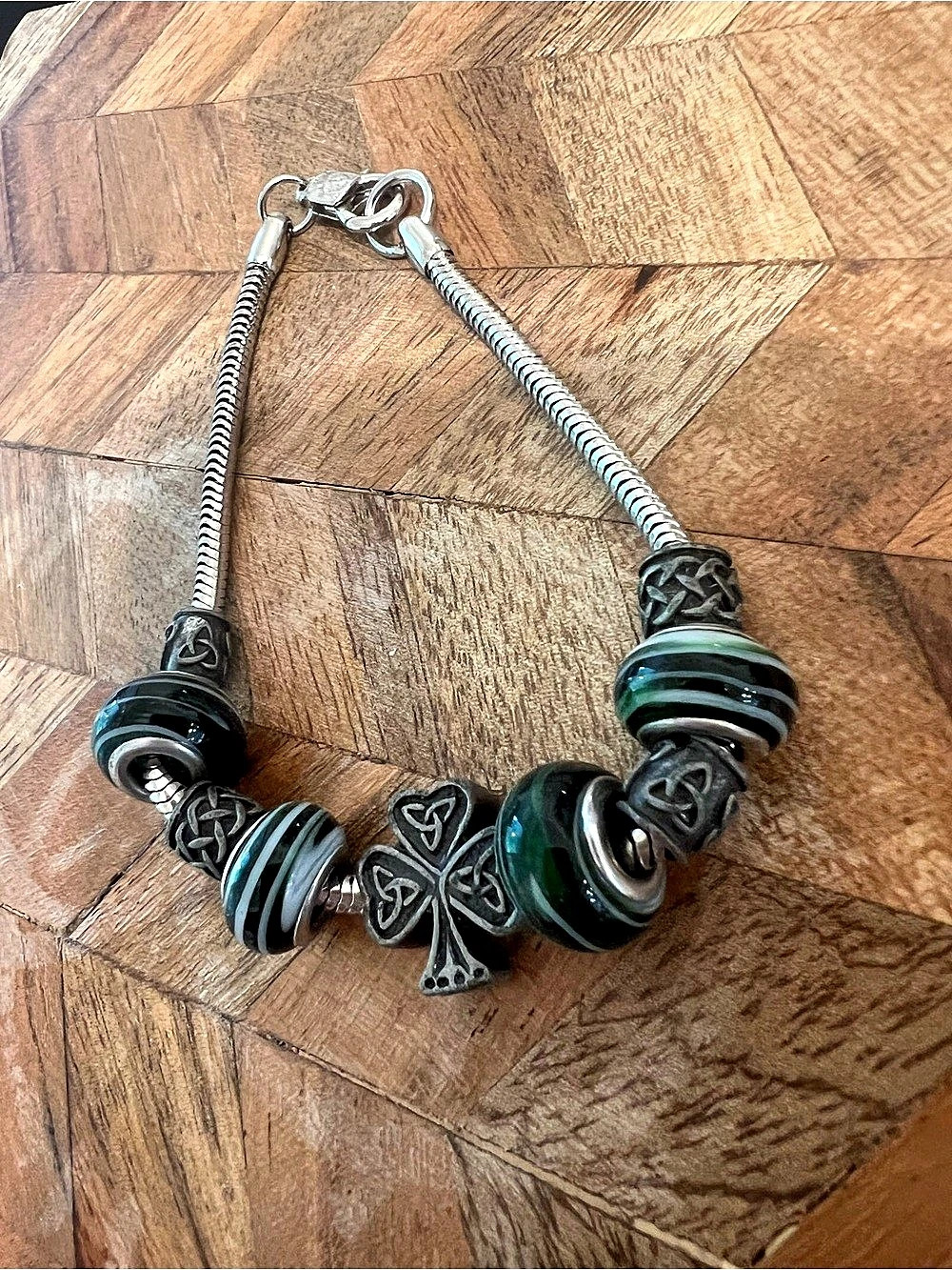 Irish/Celtic Shamrock Charm Bracelet